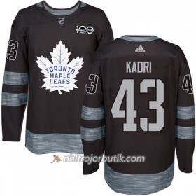 Män Ishockey Toronto Maple Leafs Tröja Nazem Kadri 43 1917-2017 100th Anniversary Adidas Svart Authentic